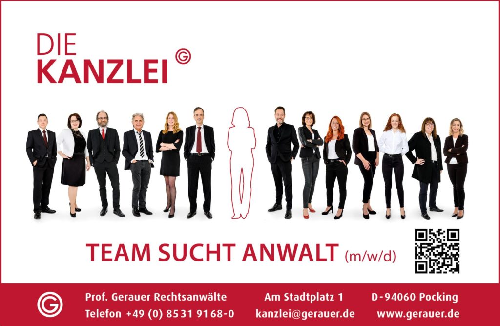 Team sucht Anwalt